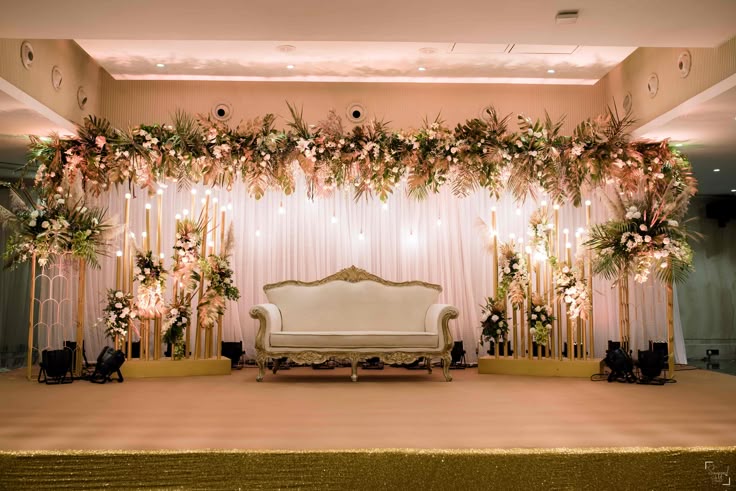 Floral wedding arch decoration