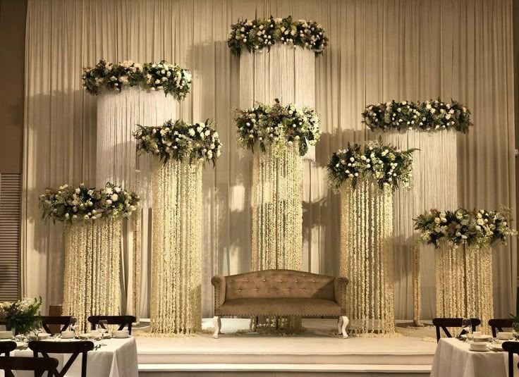 Bridal seating area decoration